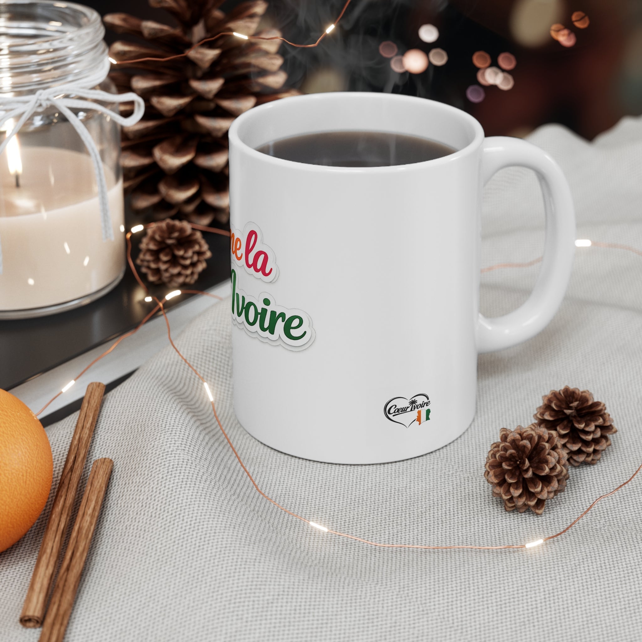 Mug blanc "J'aime la Côte d'Ivoire"