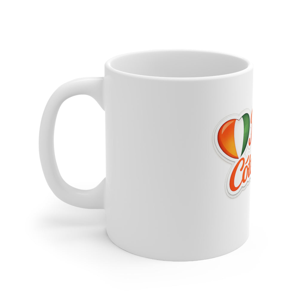 Mug blanc "J'aime la Côte d'Ivoire"