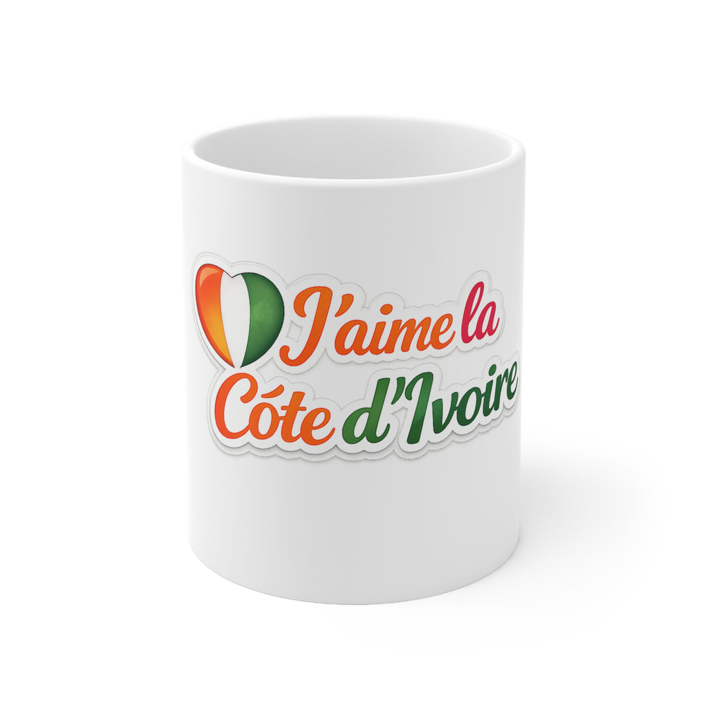 Mug blanc "J'aime la Côte d'Ivoire"