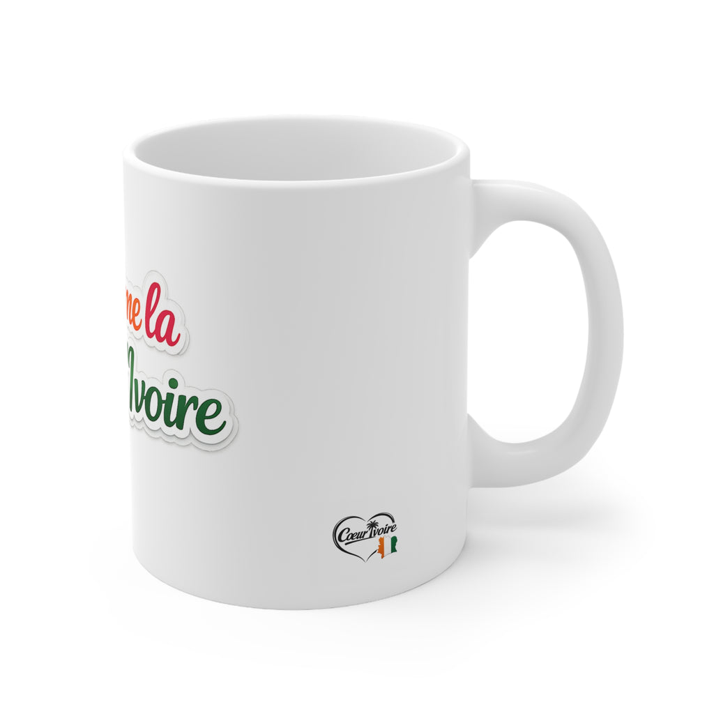 Mug blanc "J'aime la Côte d'Ivoire"