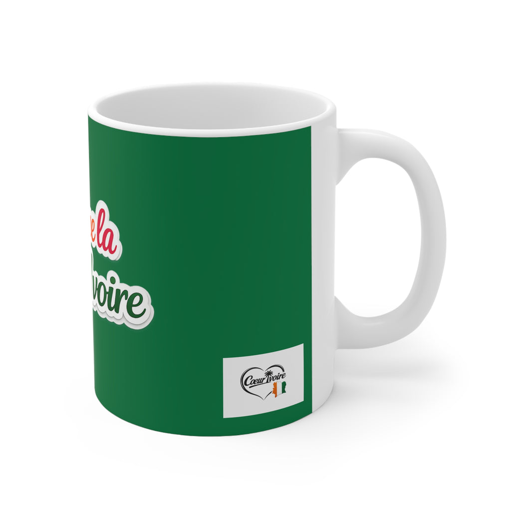 Mug vert "J'aime la Côte d'Ivoire"
