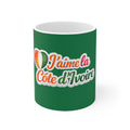 Mug vert "J'aime la Côte d'Ivoire"